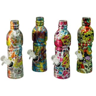 Bottle Design Glass Waterpipe - Assorted (9.5inch)