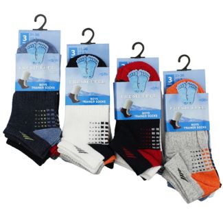 Boys Design Socks (3 Pair Socks) - Assorted Colours 12-3yr