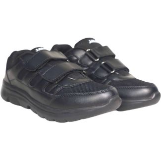 Boys' School Uniform Shoes with Velcro Fastening - UK 1 - Black