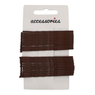 Card of 24 Brown Hair Grips 