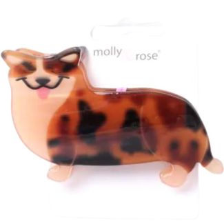 Brown Corgi Dog Shaped Hair Clamp (7.5cm)
