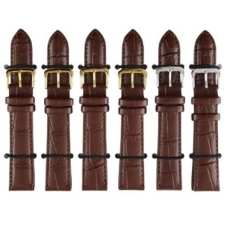Croc Grain Straps-Brown Asstd. Buckles-18mm