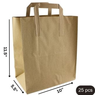 Wholesale Brown Kraft Paper Takeaway Bags