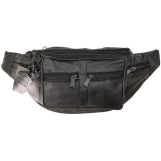 Wholesale Biggs & Bane Genuine Leather Black Bum bag