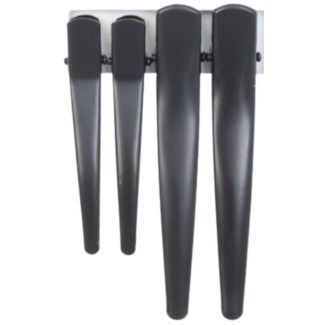 Card of 4 Black Beak Clips - 2 Small & 2 Large