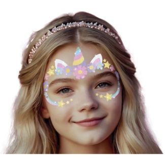 Unicorn Face Glitter Makeup Decoration - 10x13cm