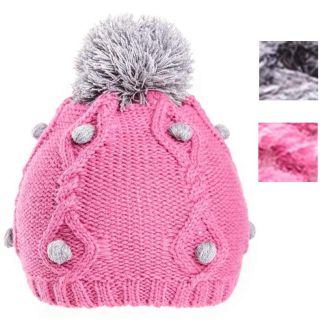 Children Bobble Pom Pom Hat with Bobble Detail