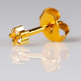 Caflon Blu Clawset Regular Gold April Crystal Ear Piercing Studs