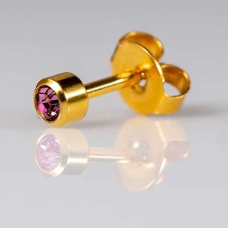 Caflon Blu June Mini Gold Alexandrite Birthstone Ear Piercing Studs