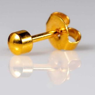 Caflon Blu Regular Gold Ball Ear Piercing Studs