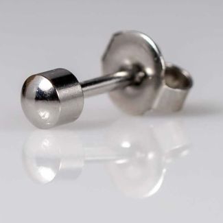 Caflon Blu Regular White Stainless Ball Ear Piercing Studs