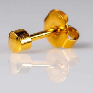 Caflon Blue Regular Gold Heart Shaped Ear Piercing Studs