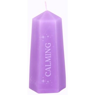 Calming Crystal Candle with Rough Amethyst