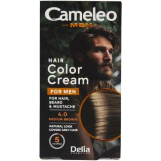 Cameleo Men Hair Color Cream - 4.0 Medium Brown