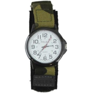 Wholesale Pelex Men's Classic Velcro Strap Watch - White/ Camo