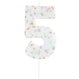 Jumbo Candle No. 5 - Pastel Sprinkle (110x69mm)
