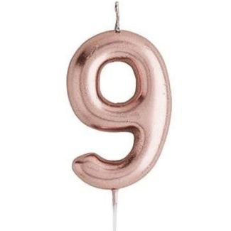 Cake Candle No. 9 - Rose Gold (6cm)