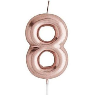 Cake Candle No. 8 - Rose Gold (6cm)