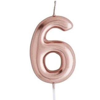 Cake Candle No. 6 - Rose Gold (6cm)