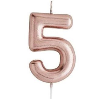 Cake Candle No. 5 - Rose Gold (6cm)