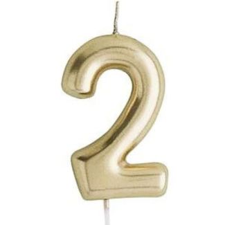 Cake Candle No. 2 - Gold (6cm)