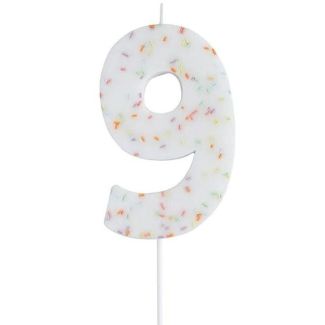 Jumbo Candle No. 9 - Pastel Sprinkle (110x69mm)