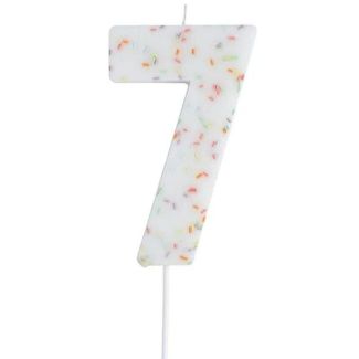 Jumbo Candle No. 7 - Pastel Sprinkle (110x69mm)