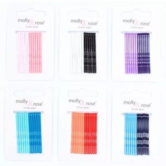 Card of 12 Coloured 45mm Grips - Assorted Colours 