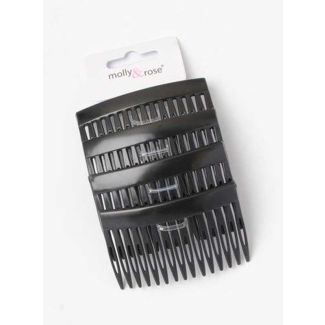 Wholesale Card of 4 Black Side Combs 