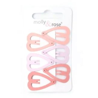 Card Of 6 Open Heart Glitter Sleepies - 3cm