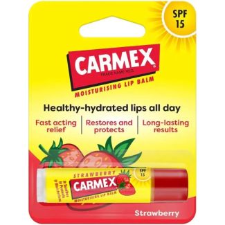 Carmex SPF 15 Moisturising Lip Balm Click Stick - Strawberry (4.25g)