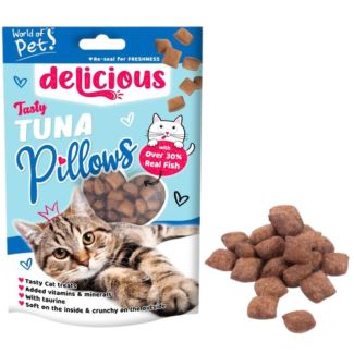 World of Pets - Cat Treats - Tasty Tuna Pillows - 80g (BB-01/06/2026)