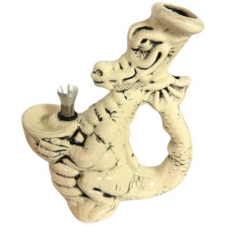 Ceramic Dragon Design Waterpipe - 8 Inch 