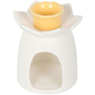 Ceramic Daffodil Oil Burner and Wax Warmer - 13cm