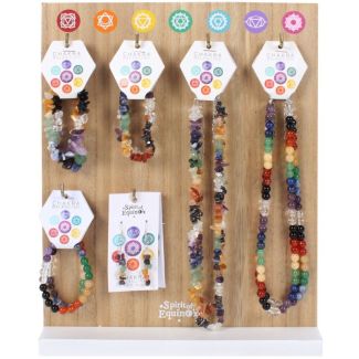 Chakra Jewellery Gift Set with Wooden Display – Set of 18