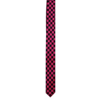 Chequered Pink & Black Tie