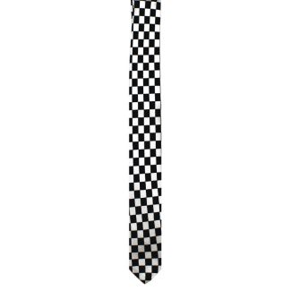 Wholesale Chequered White & Black Tie