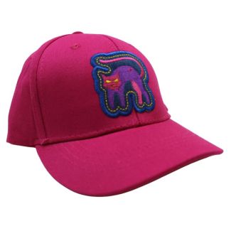 Wholesale 6 Panels Cat Design Fuchsia Baseball Caps 