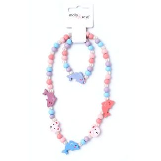 Children's Dolphin Design Necklace & Bracelet Set 