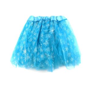 Children's Turquoise Tutu Skirt - Snowflake Design