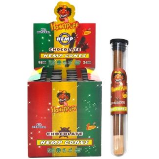 Wholesale HoneyPuff Hemp Cones With Wood Filter - Chocolate 