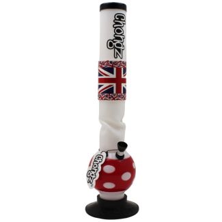 Chongz Acrylic “Anarchy" Union Jack Design Waterpipe - 16 Inches