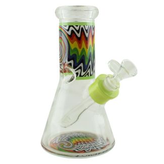 Chongz ''Lloyds Leaf" Glass Beaker Waterpipe - Green (8 Inches) 