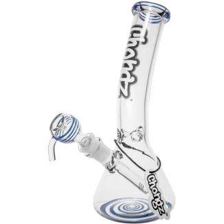Chongz "Goosebump Jnr" Glass Waterpipe With Blue Accents – 9.8 Inch