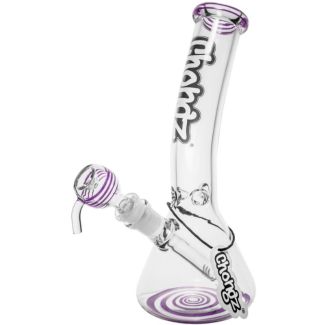 Chongz "Goosebump Jnr" Glass Waterpipe With Purple Accents - 9.8 Inch