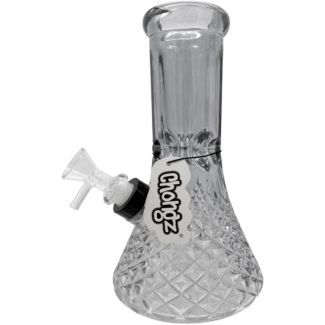 Chongz Smoked Cut Glass "Marty" Waterpipe - 8 Inch