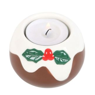 Wholesale Christmas Pudding Tealight Candle Holder 