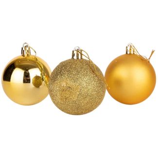 Christmas Baubles Set- Deep Gold (6pcs)