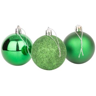 Christmas Baubles Set- Dark Green (6pcs)