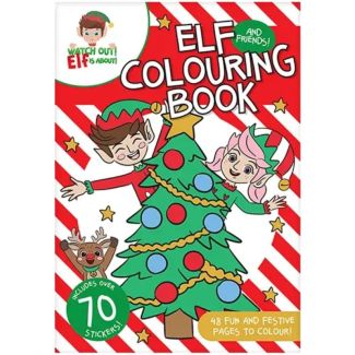 Christmas Elf Colouring Book with 70+ Stickers - 48 Pages
